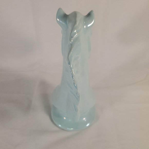 Iridescent Blue Horse Head Bust Sculpture Statue Art Home Decor Chess Bedroom - Picture 5 of 16